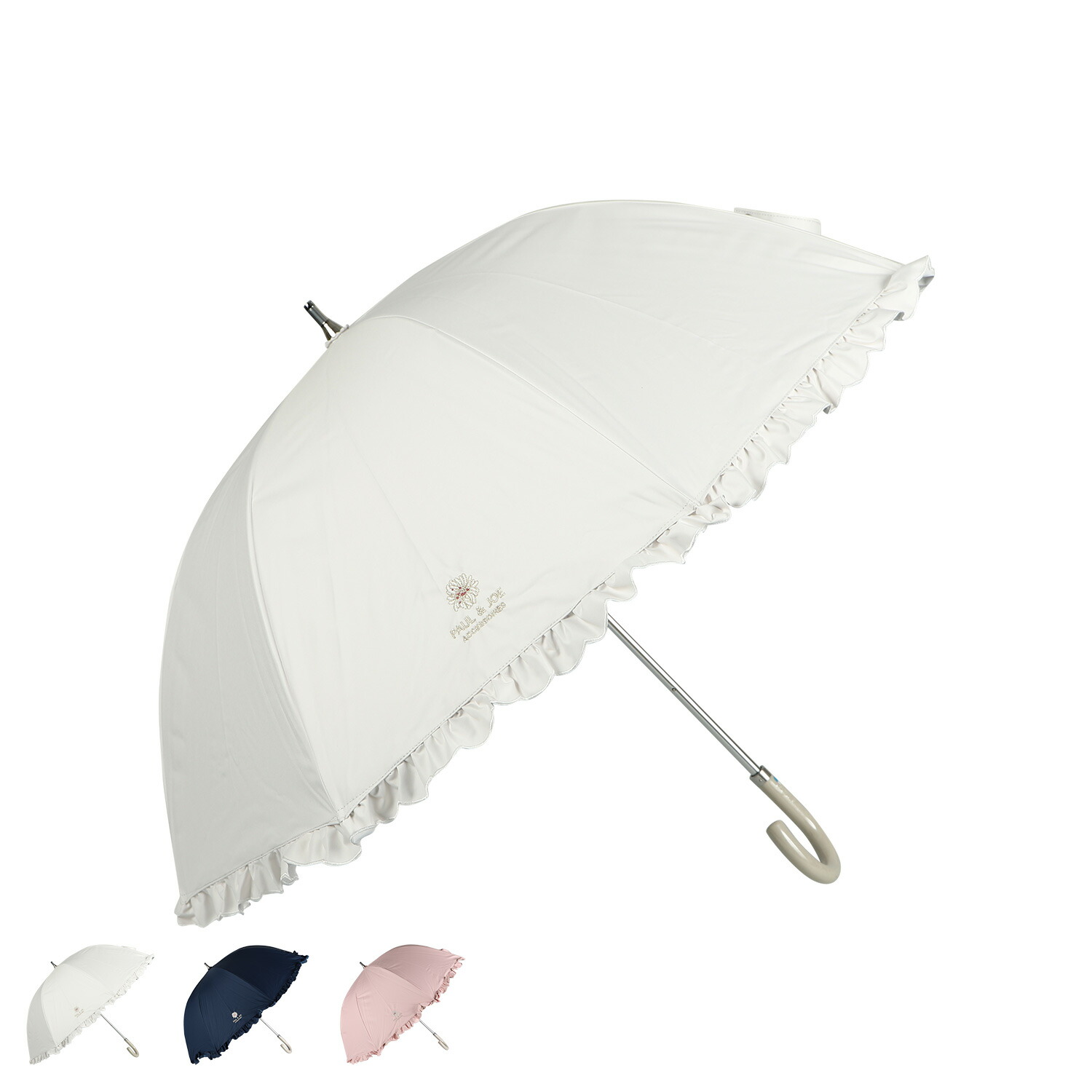 Off 長傘 Paul Joe ポールアンドジョー レディース 雨晴兼用 Uvカット グレー ライトブルー パープル Fucoa Cl