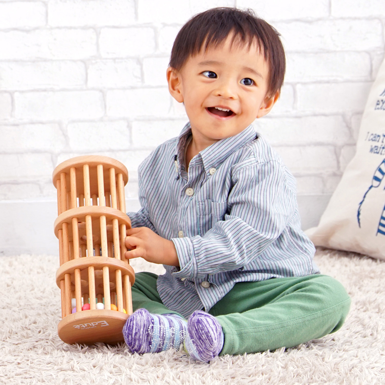 Edute Rattle 10ヶ月から対応 ラトル 木のおもちゃ 知育玩具 エデュテ Tower
