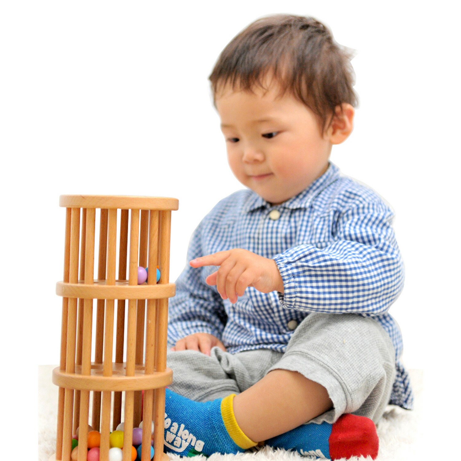 Edute Rattle 10ヶ月から対応 ラトル 木のおもちゃ 知育玩具 エデュテ Tower