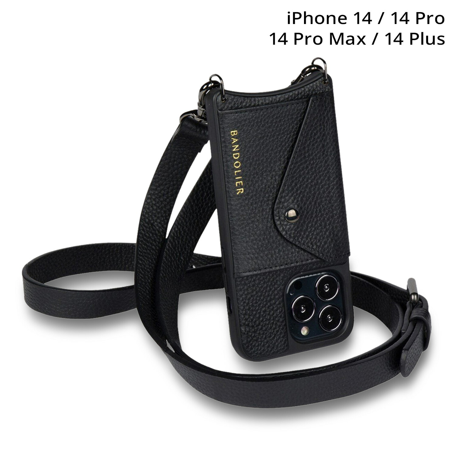 【最大1000円OFFクーポン】 BANDOLIER HAILEY SIDE SLOT PEWTER バンドリヤー iPhone 14 14Pro iPhone 14 Pro Max iPhone 14 Plus ケース スマホケース 携帯 ショルダー アイフォン ピューター ブラック 黒 14HAI|Goods Lab+