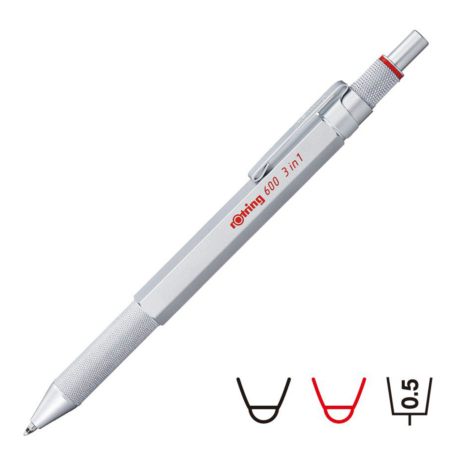 【限定色】ロットリング600 3in1 ホルベイン　パーマネントホワイト 数量限定 ロットリング×ホルベインコラボ 600 パーマネント