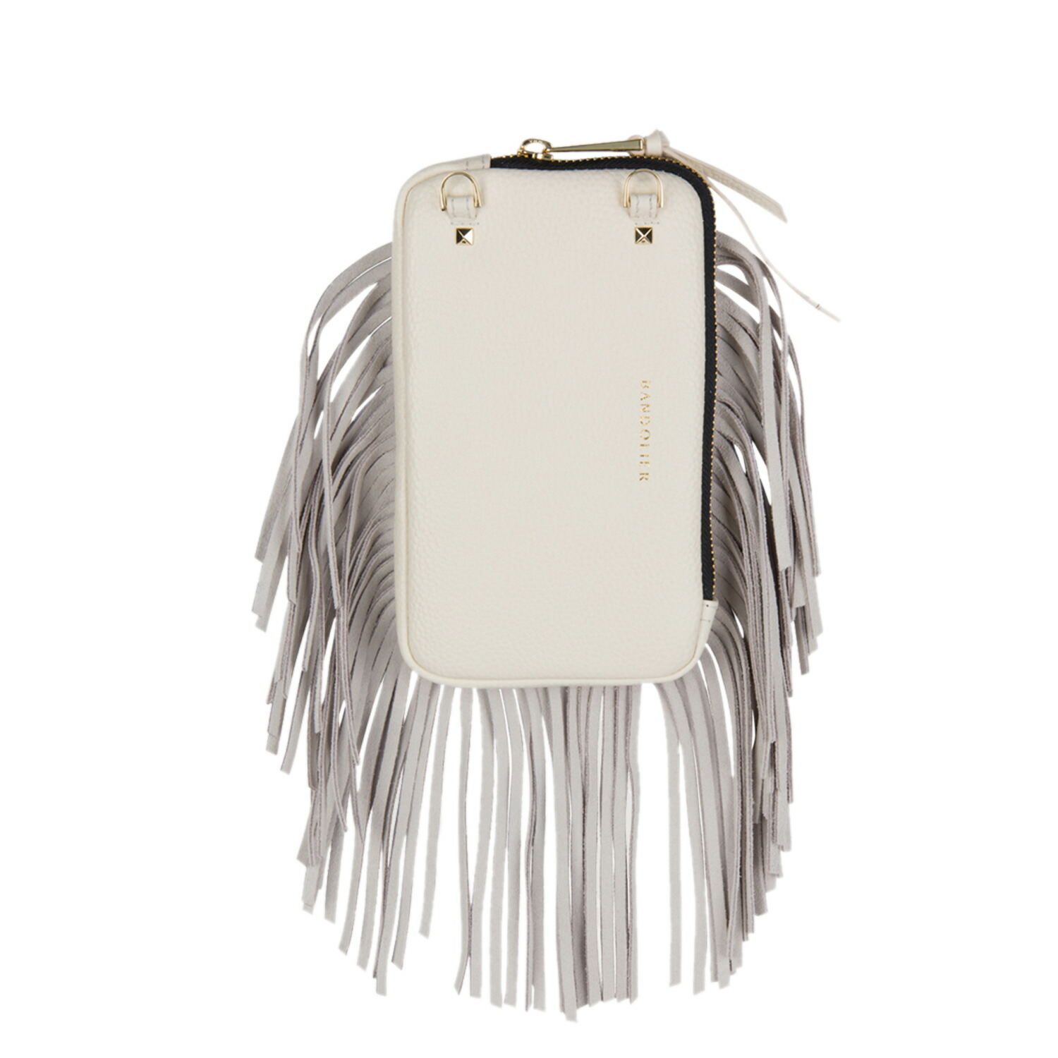 BANDOLIER EXPANDED FRINGE POUCH IVORY バンドリヤー ポーチ スマホ 携帯 エキスパンデット フリンジ メンズ レディース ホワイト 白 21FRI 母の日