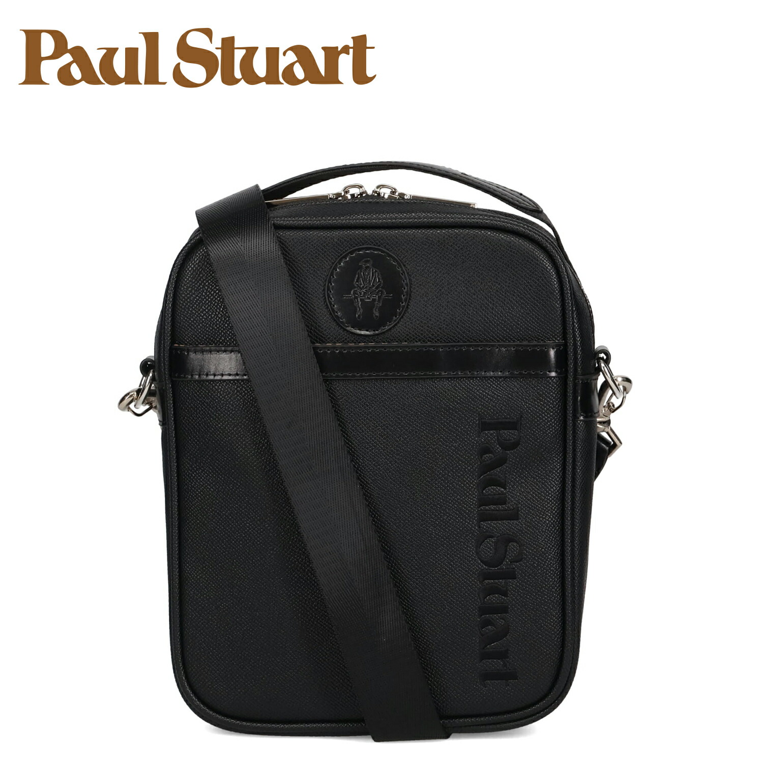 【最大1000円OFFクーポン発行中】 Paul Stuart SHOULDER BAG ポールスチュアート ショルダーバッグ トラベル メンズ 斜めがけ 縦型 ブラック 黒 PS-B032