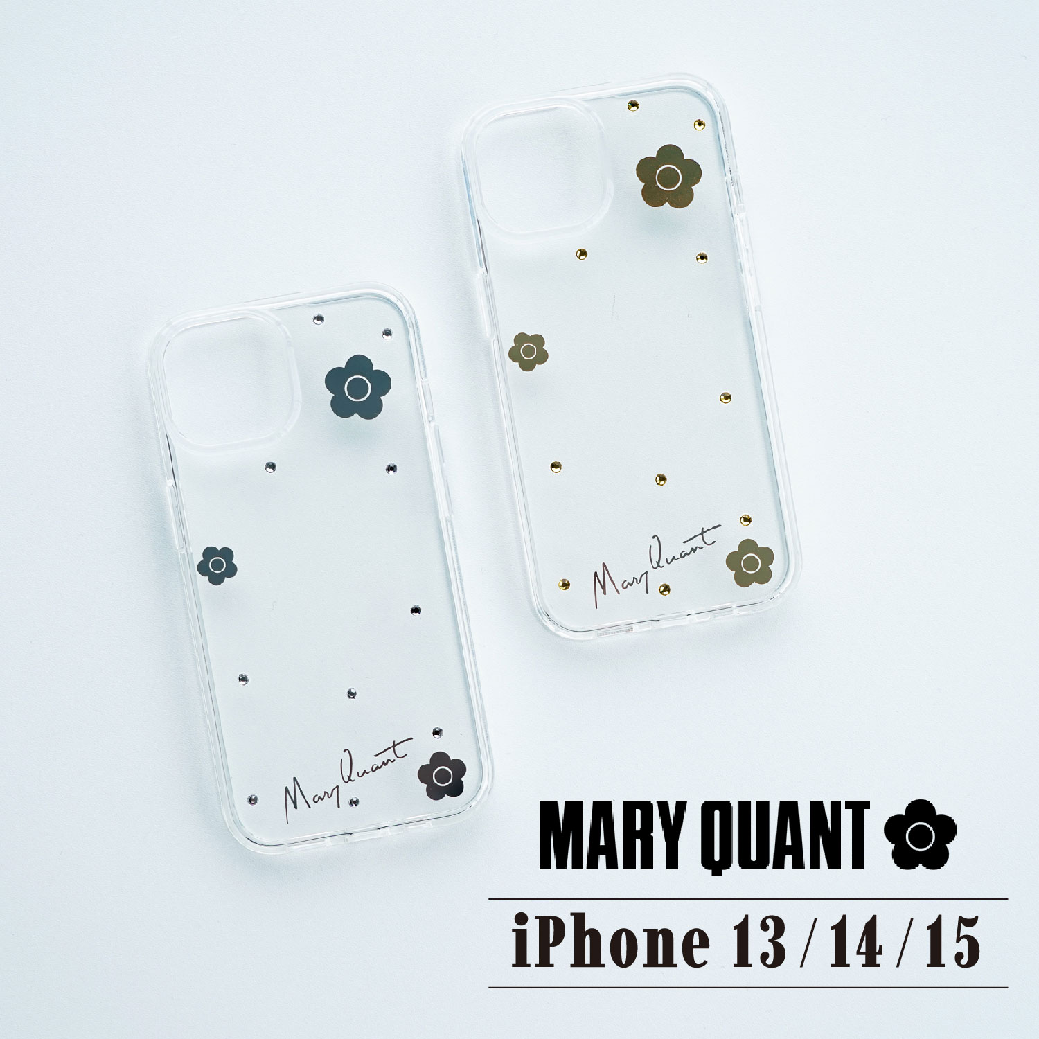 MARY QUANT アイフォンケース アイスグレージュ 新品⭐︎マリークワント iPhone13 手帳型 ケース グレージュ