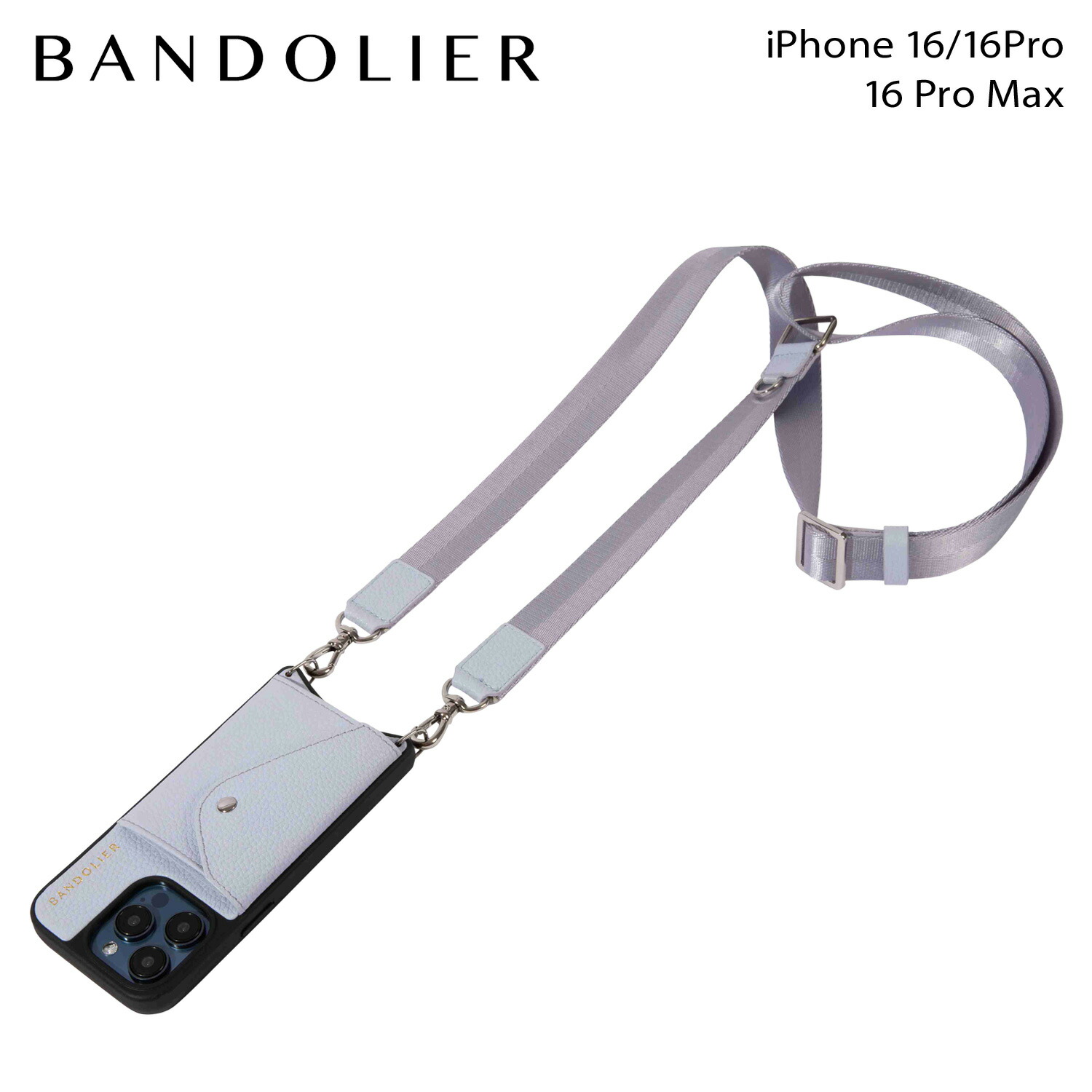 BANDOLIER BOBBY SIDE SLOT PASTEL BLUE バンドリヤー iphone16 16pro 16proMax スマホケース スマホショルダー 携帯 アイフォン メンズ レディース ブルー 14BOB 母の日