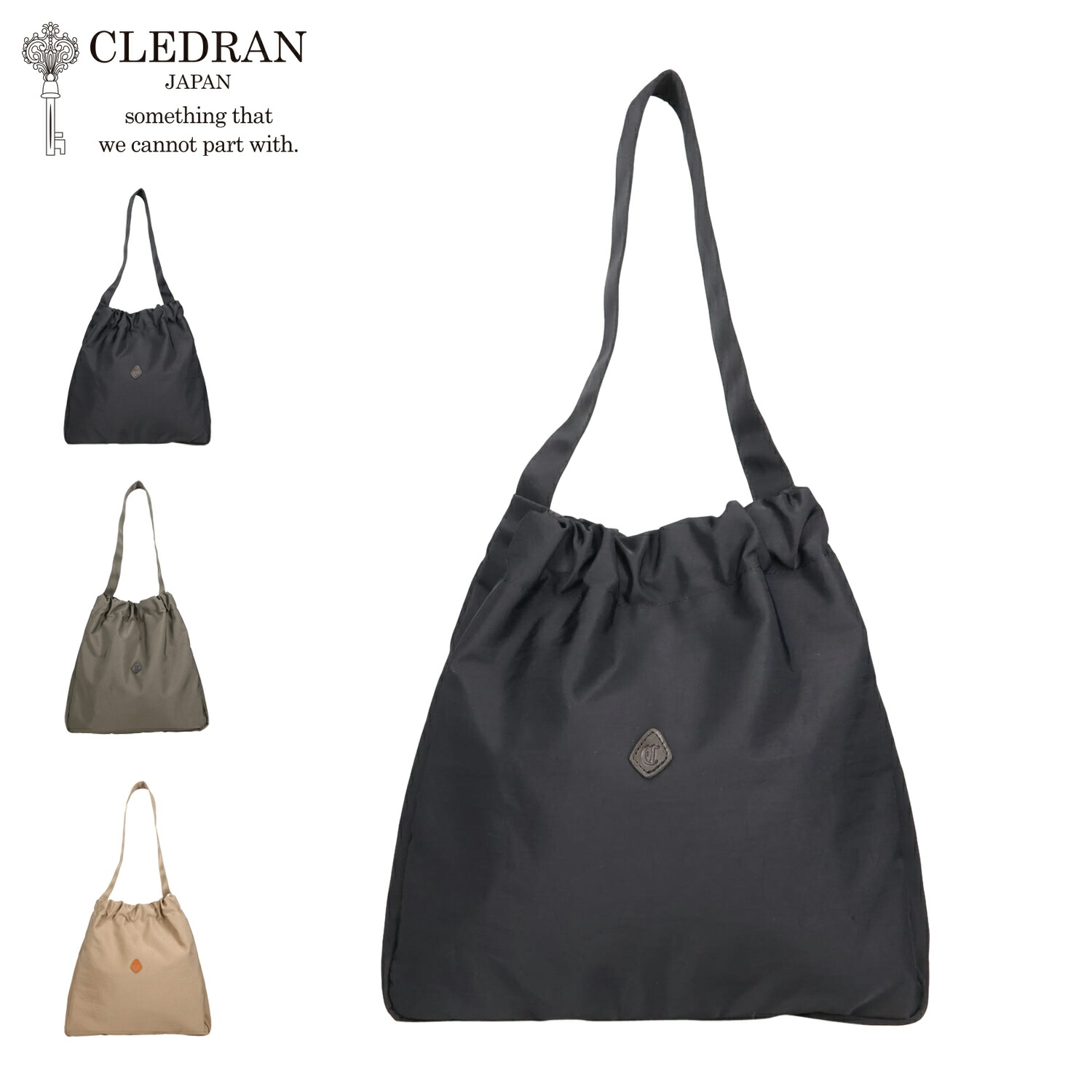 CLEDRAN PELI POUCH GATHER BAG クレドラン バッグ ショルダーバッグ ペリ メンズ レディース 斜めがけ 大人 軽量 A4サイズ対応 ポーチ付き ブラック グレー ベージュ 黒 CL3807 母の日