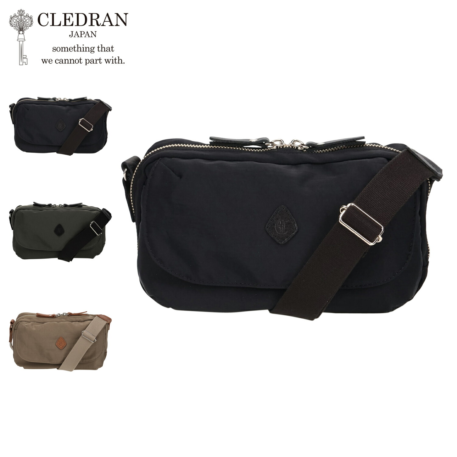 【クーポン対象外】 CLEDRAN PELI FLAP クレドラン バッグ ショルダーバッグ ペリ フラップ メンズ レディース B6 斜めがけ 軽量 日本製 ブラック グレー ベージュ 黒 CL3785 母の日