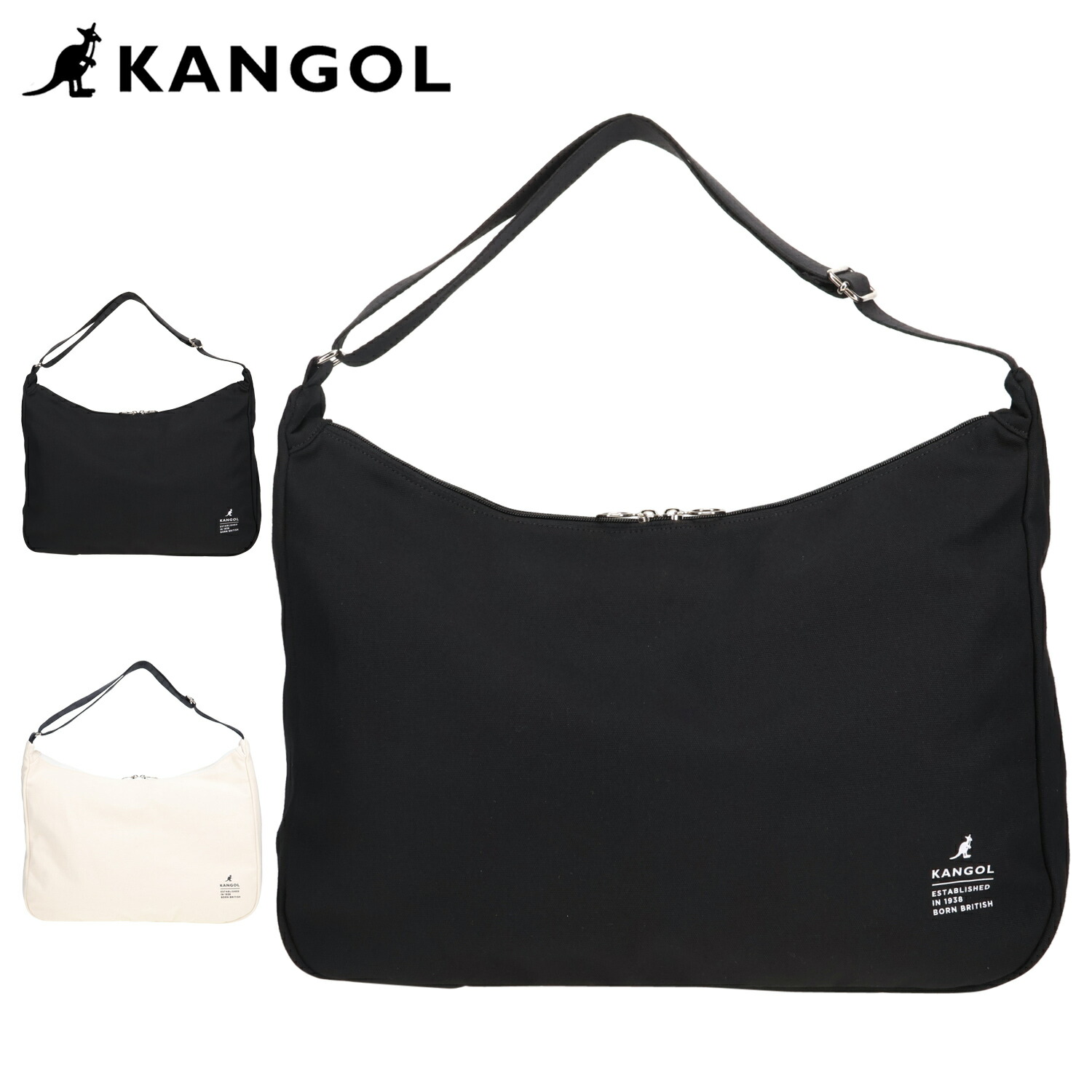 【最大1000円OFFクーポン発行中】 KANGOL KGC-1 カンゴール ショルダーバッグ メンズ レディース 斜めがけ 大人 軽量 ブラック ホワイト 黒 白 250-2131