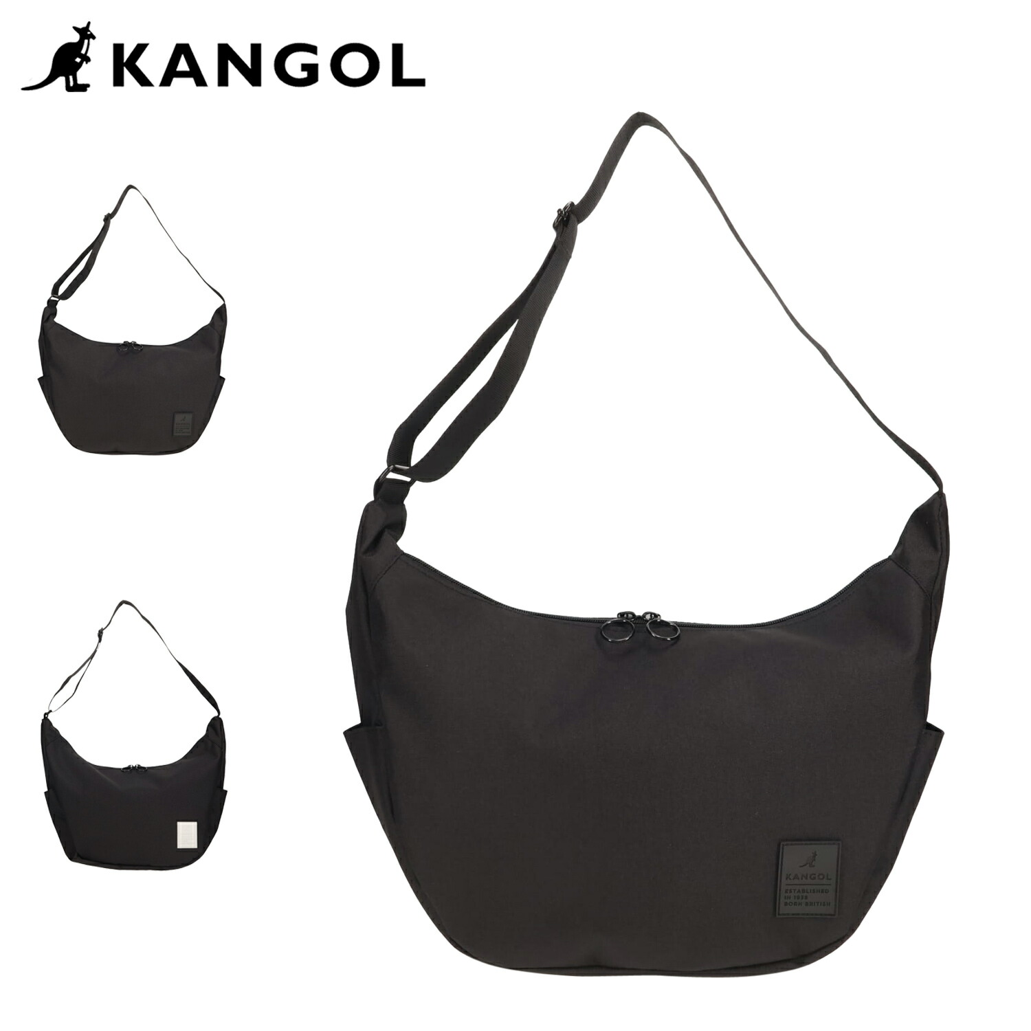KANGOL FOLLOW カンゴール ショルダーバッグ メンズ レディース 斜めがけ 大人 軽量 ブラック グレー 黒 250-4010 母の日