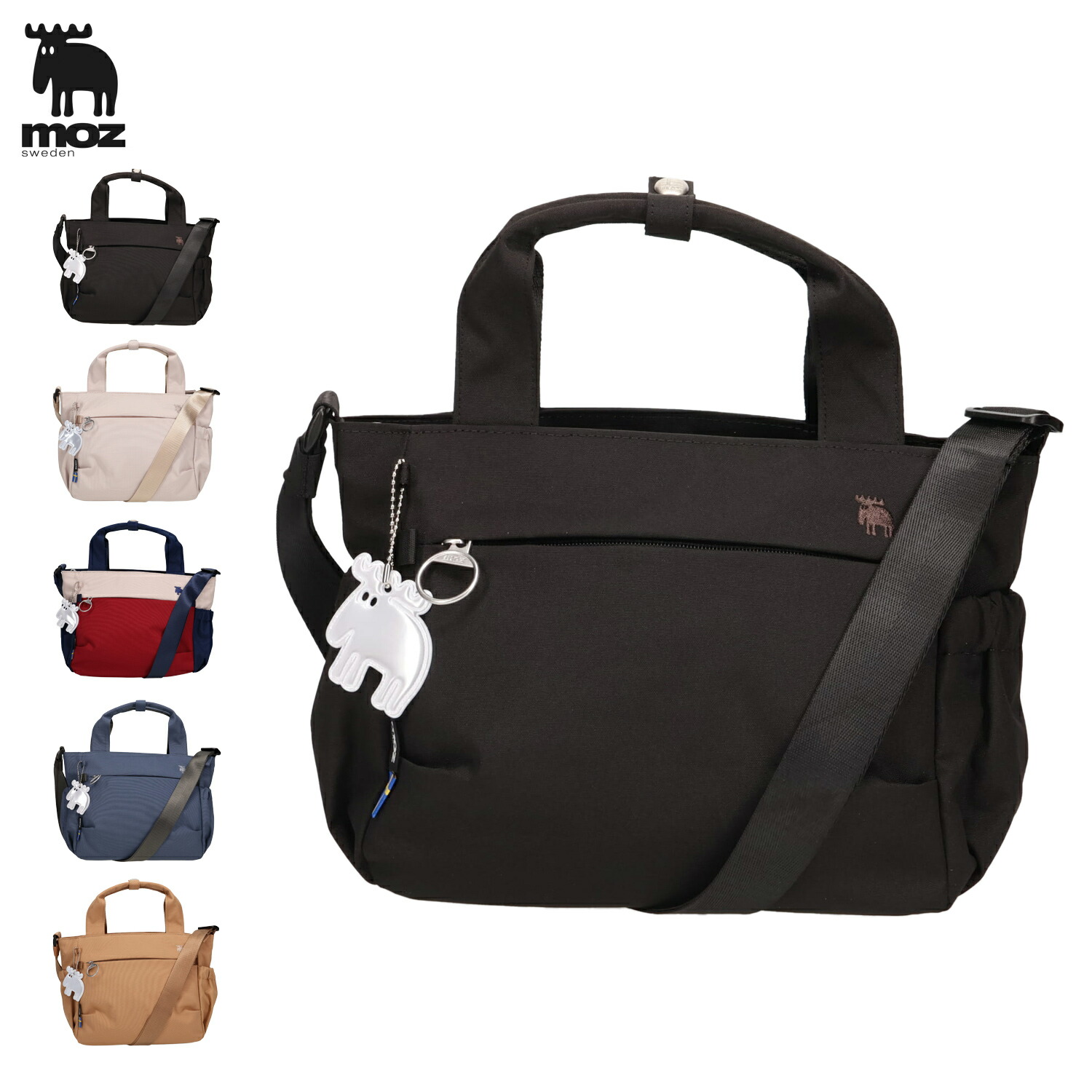 【最大1000円OFFクーポン発行中】 moz モズ バッグ トートバッグ ショルダーバッグ メンズ レディース 4L B5 軽量 撥水 斜めがけ ブラック ホワイト グレー レッド ブルー オレンジ 黒 白 ZZRK-04