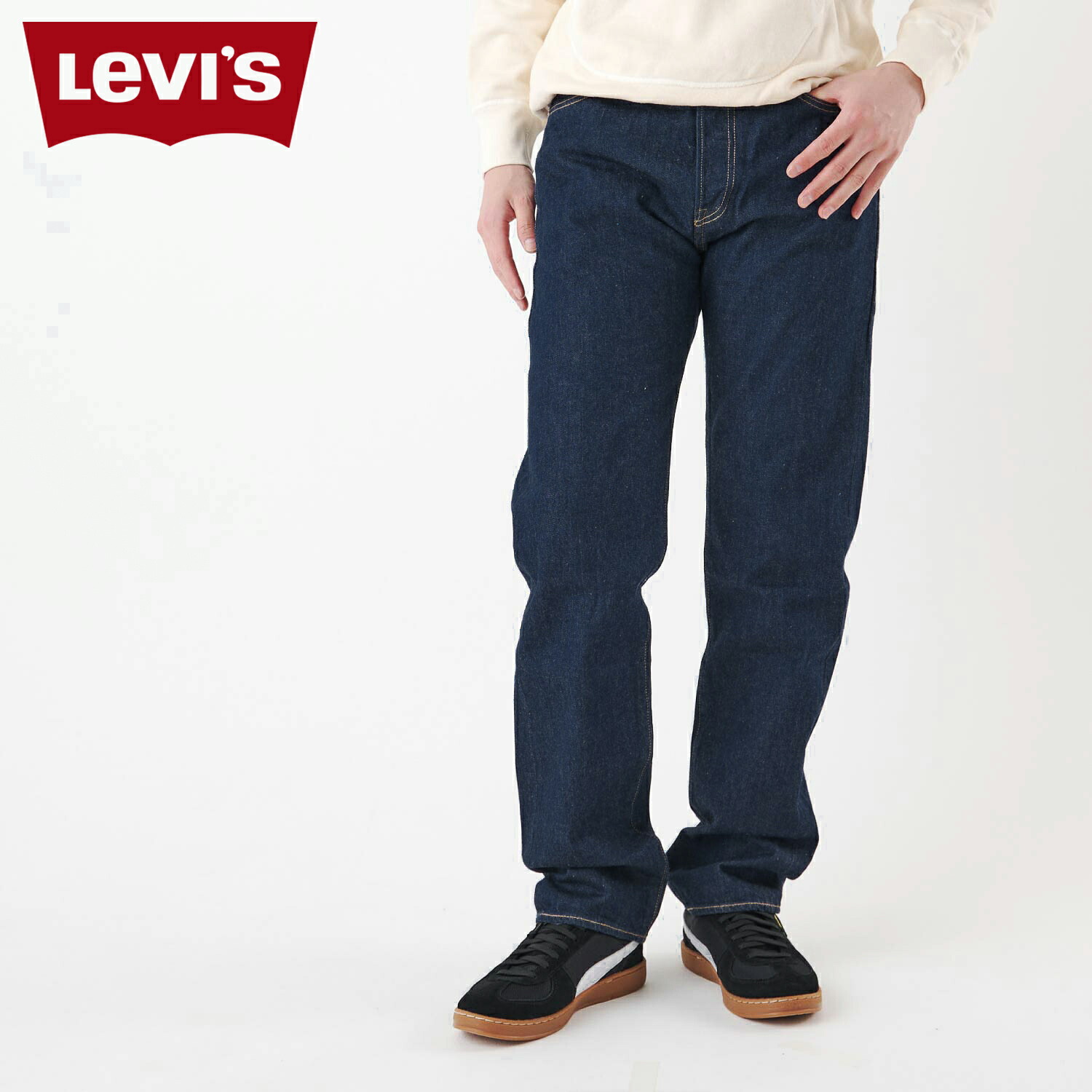【最大1000円OFFクーポン発行中】 LEVIS 80S 501 リーバイス 501 ジーンズ デニム パンツ ジーパン メンズ テーパード 日本製 ダーク インディゴ A5875-0000