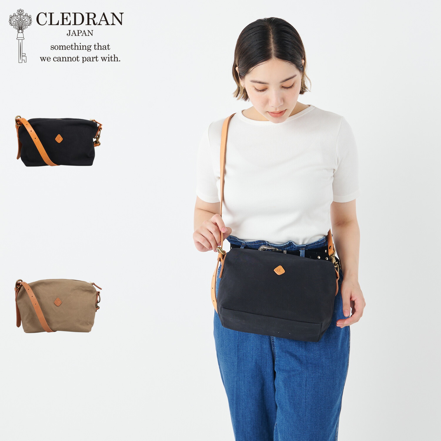 【クーポン券客体外】 CLEDRAN INNO クレドラン 御徒面子 ショルダーバッグ イノ レディース 曲がったがけ 成年者 軽さ 黒いこと ベージュ 黒 CL-2039