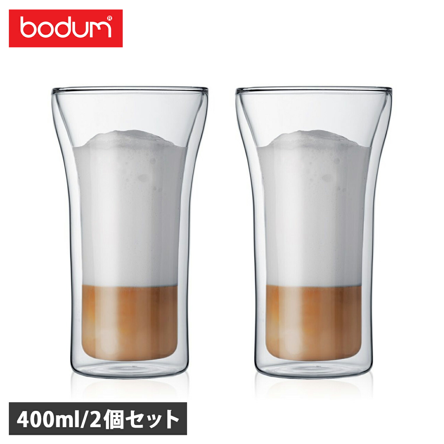【楽天市場】bodum ASSAM ボダム グラス コップ ダブルウォールグラス 2点セット 400ml 耐熱 ガラス 保温 保冷 クリア ...