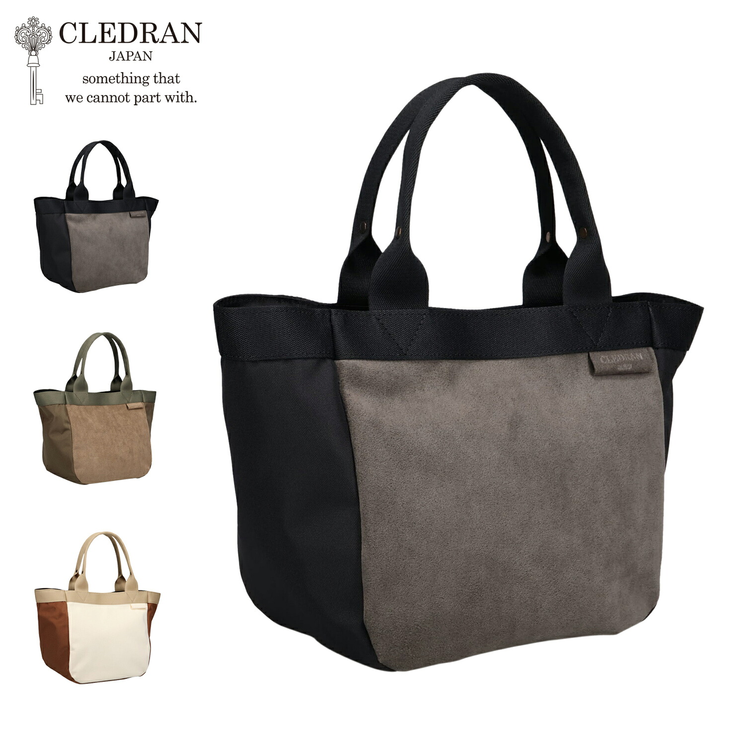 CLEDRAN LANG COMBI TOTE クレドラン バッグ トートバッグ メンズ レディース 人工スエード 軽量 撥水 日本製 ブラック グリーン ブラウン 黒 CL3871｜Goods Lab＋