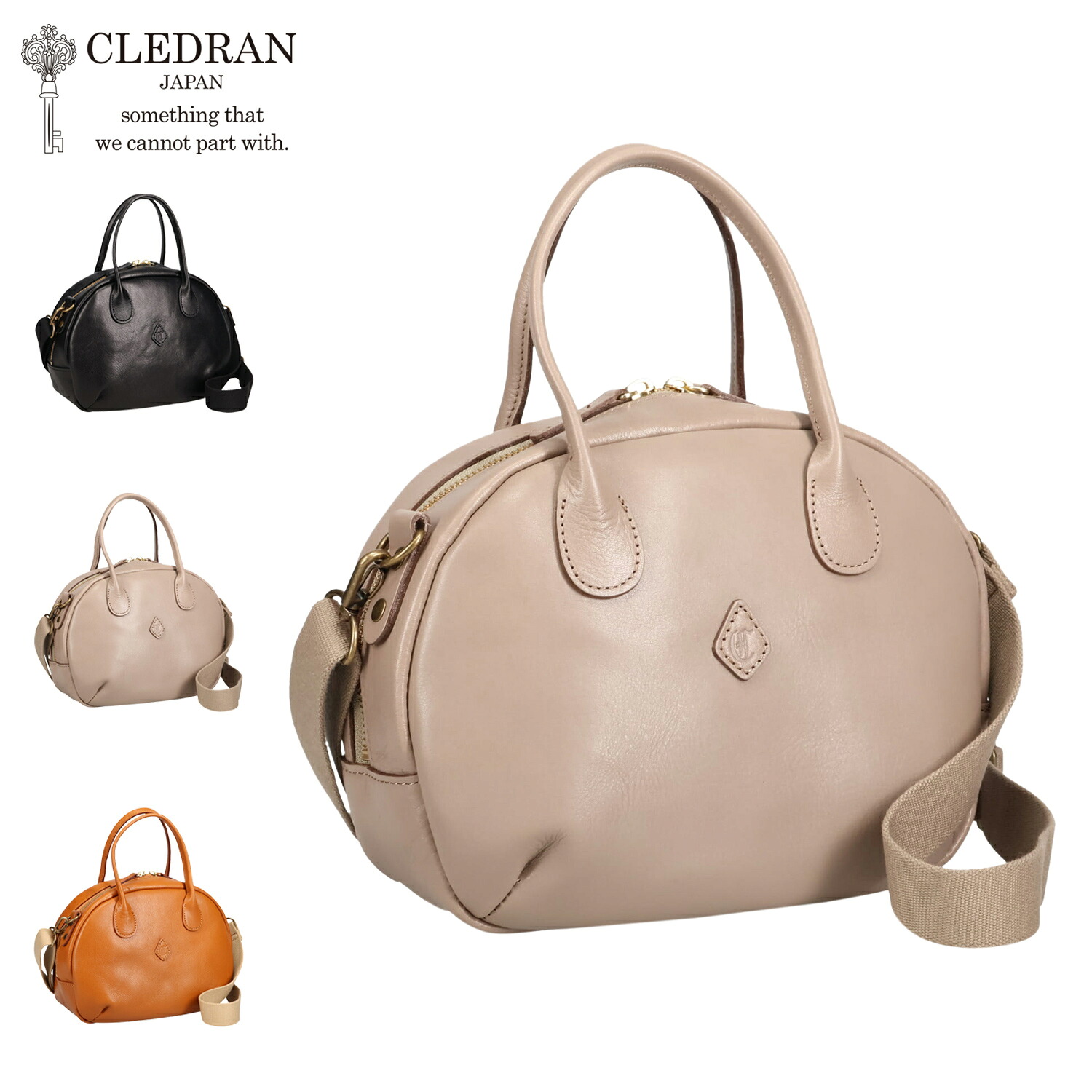 CLEDRAN FLAM OVAL BOSTON クレドラン バッグ ボストンバッグ ショルダー レディース 斜めがけ 大人 軽量 ブラック グレー ブラウン 黒 CL3872｜Goods Lab＋