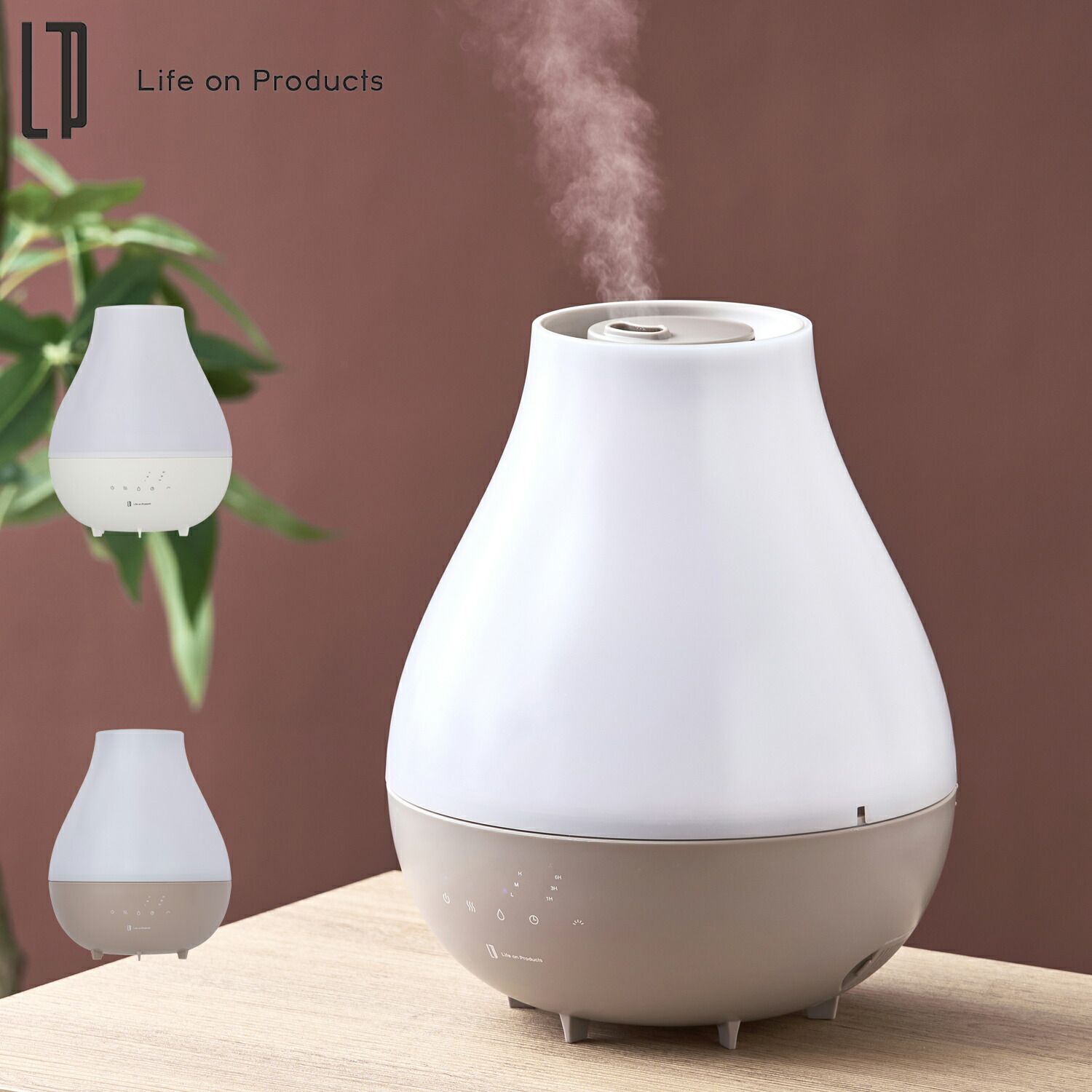 ライフオンプロダクツ Life on Products 加湿器 卓上 上部給水式 お手入れ簡単 3300ml ハイブリッド式 アロマ ナイトライト LCAHF017 楽天市場】ライフオンプロダクツ Life on Products 加湿器 卓上 上部