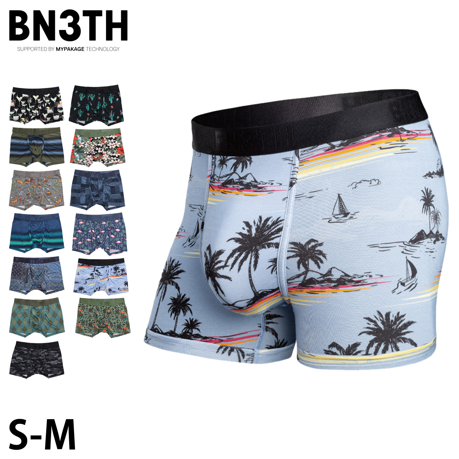 BN3TH CLASSIC TRUNK PRINT ベニス ボクサーパンツ ボクサーブリーフ インナー アンダーウェア 下着 メンズ 前閉じ BNCTP