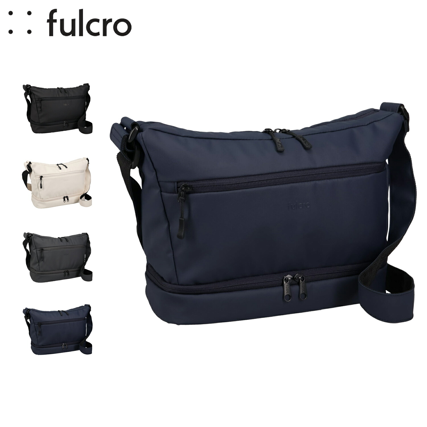 fulcro COMPART フルクロ ショルダーバッグ メンズ レディース 6L 斜めがけ 大人 軽量 ブラック アイボリー ダークグレー ダークネイビー 黒 FIA-3021 母の日