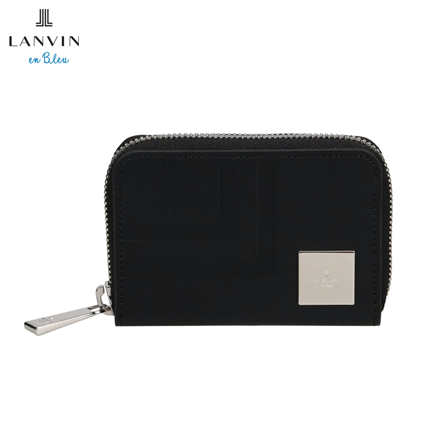 【最大1000円OFFクーポン発行中】 LANVIN en Bleu ランバンオンブルー 財布 コインケース パスポケット アクア メンズ レディース 本革 小さい ブラック 黒 521622