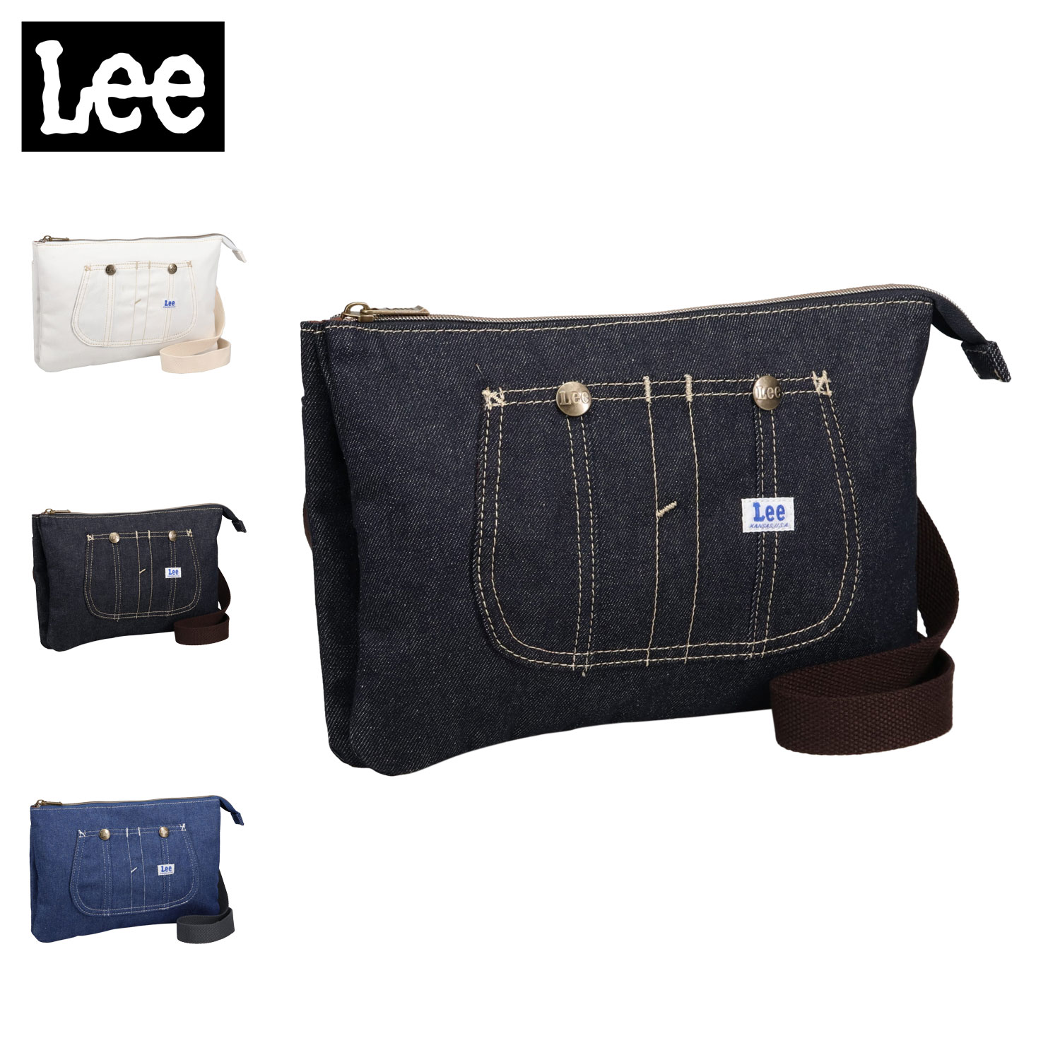 【最大1000円OFFクーポン発行中】 Lee KATE リー バッグ ショルダーバッグ メンズ レディース 斜めがけ 軽量 大きめ ホワイト ネイビー ブルー 白 320-5024 4,659円