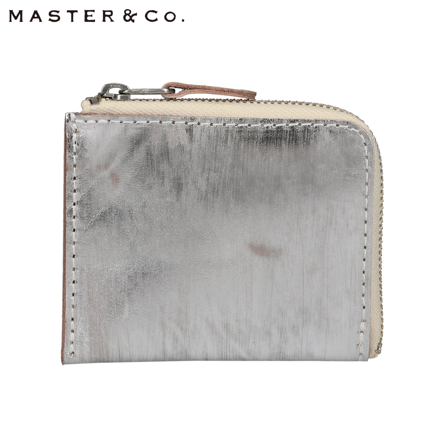 【最大1000円OFFクーポン発行中】 MASTER&Co. SILVER LEATHER MINI WALLET マスターアンドコー 財布 ミニ 小銭入れ コインケース メンズ レディース 本革 コンパクト 日本製 シルバー MC1494 7,722円