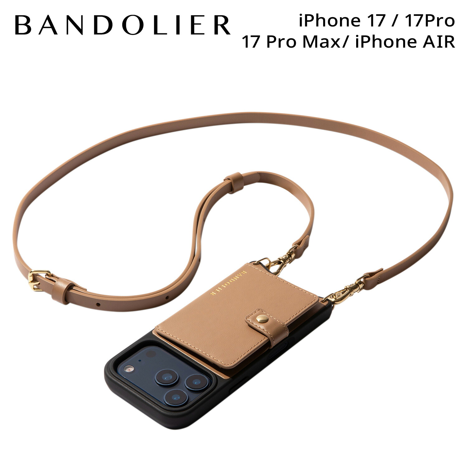 【最大1000円OFFクーポン】 BANDOLIER MILA MAGSAFE TAN バンドリヤー スマホショルダー iPhone17 17Pro 17Pro Max iPhone Air スマホケース アイフォン ミラ マグセーフ タン メンズ レディース ブラウン 18MIL｜Goods Lab＋