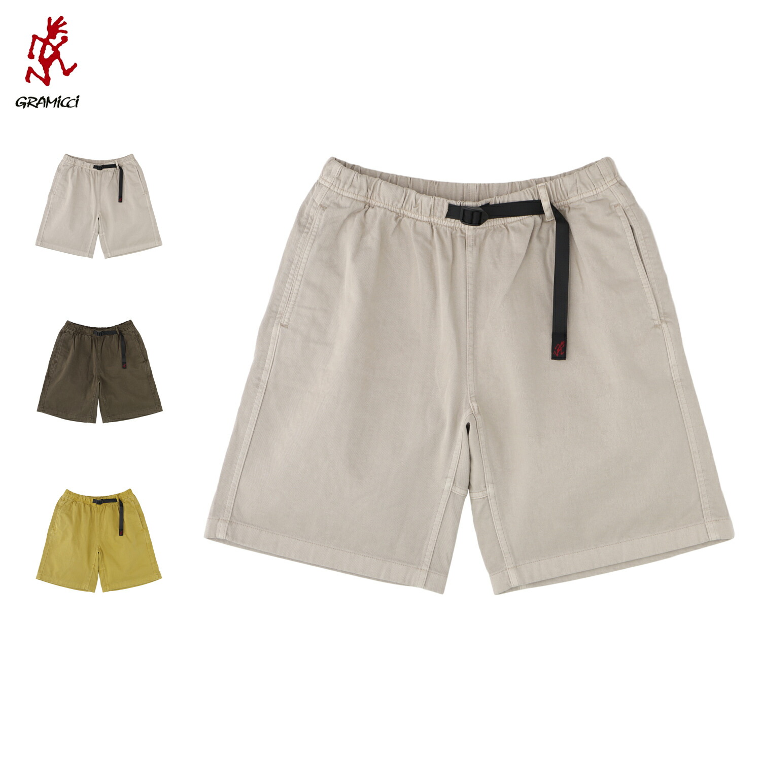 Gramicci G-SHORT PIGMENT DYE グラミチ パンツ ショートパンツ Gショーツ ピグメントダイ メンズ ベージュ ブラウン イエロー G4SM-P123