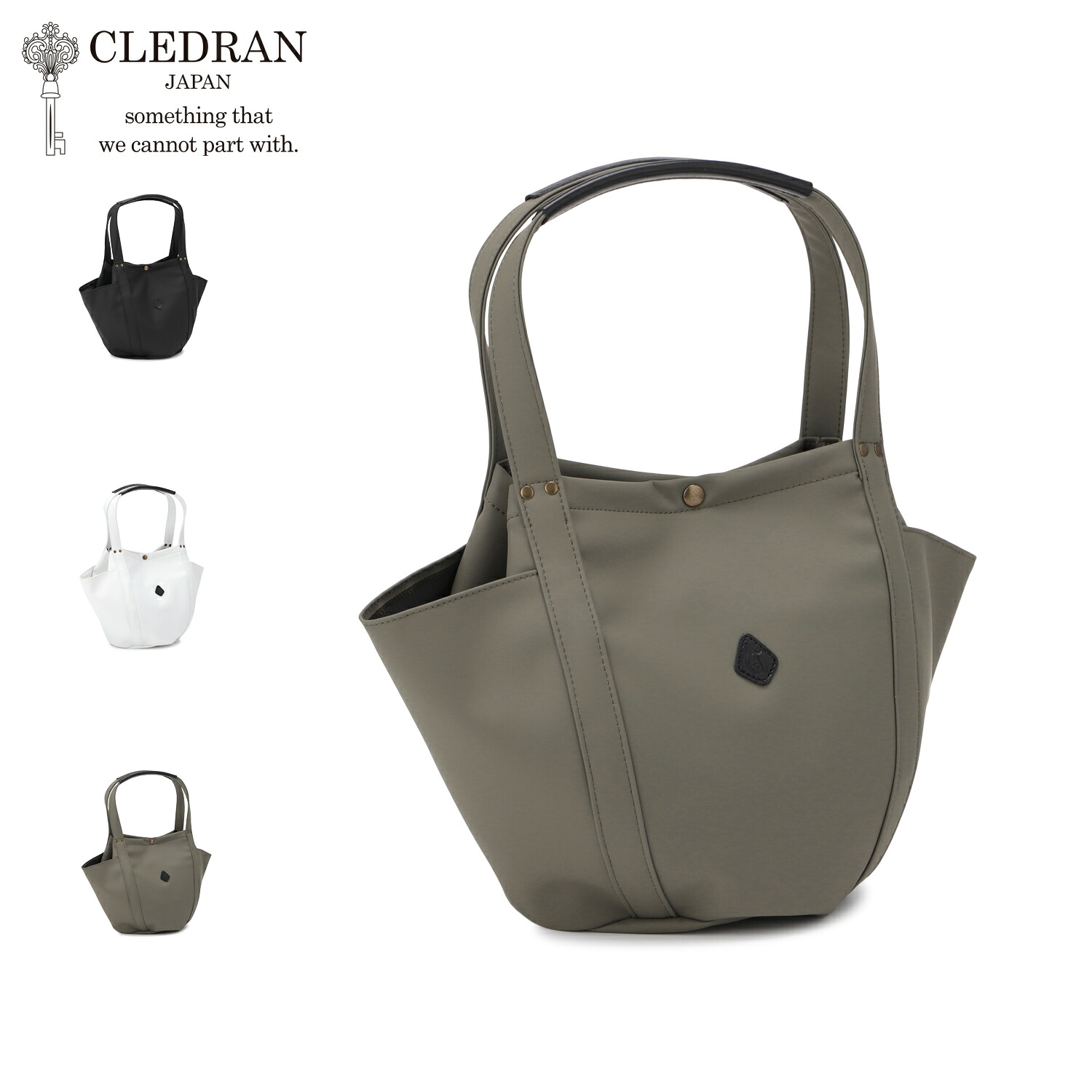 CLEDRAN JOU TOTE クレドラン バッグ トートバッグ レディース 軽量 ブラック オフ ホワイト グリーン 黒 CL4005|Goods Lab+