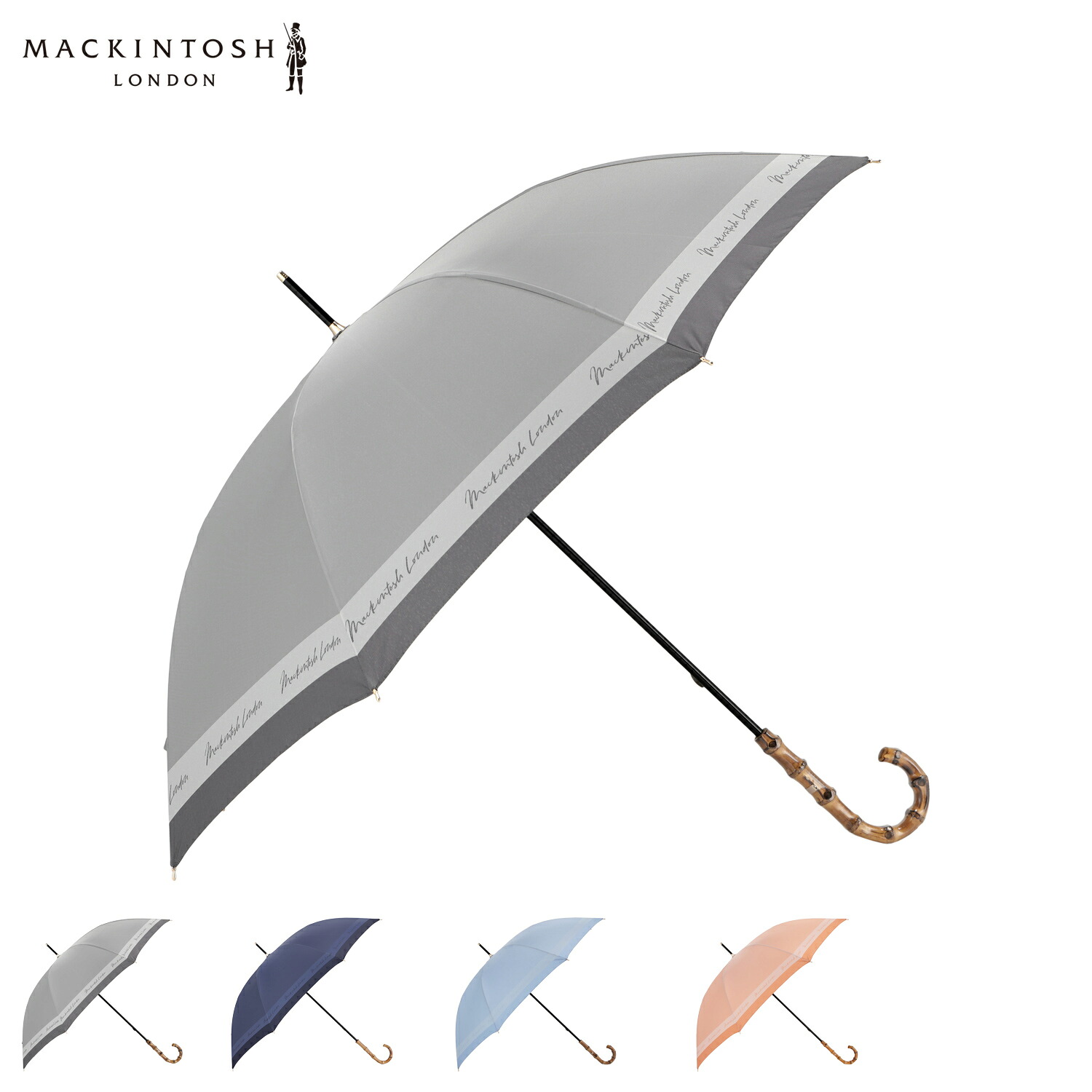 【最大1000円OFFクーポン】 MACKINTOSH LONDON マッキントッシュロンドン 雨傘 長傘 レディース 軽量 チャコール ネイビー サックス コーラル 1ML 11005｜Goods Lab＋ 7,920円