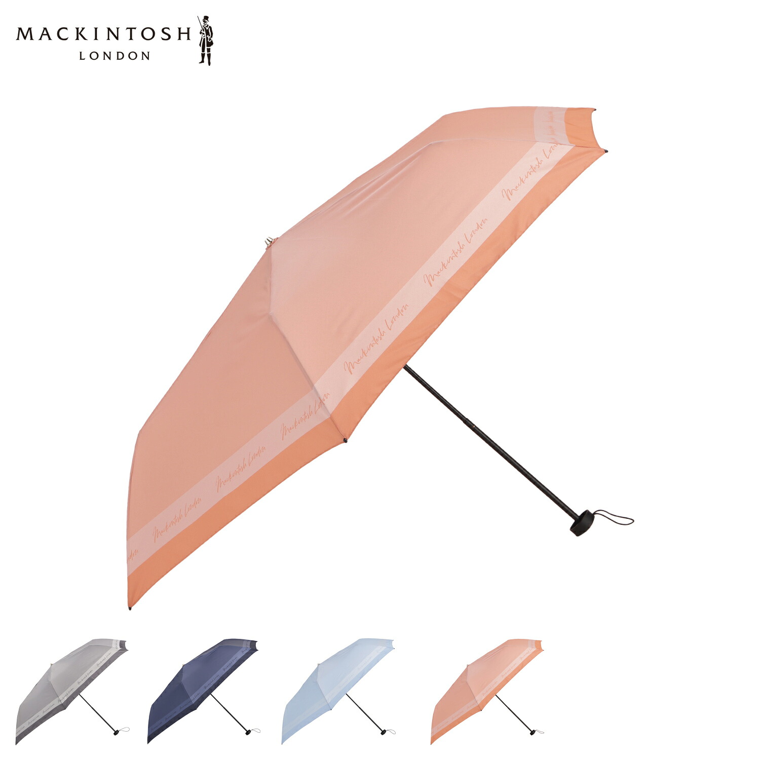 【最大1000円OFFクーポン】 MACKINTOSH LONDON マッキントッシュロンドン 雨傘 折りたたみ傘 レディース コンパクト 軽量 チャコール ネイビー サックス コーラル 1ML 17005|Goods Lab+
