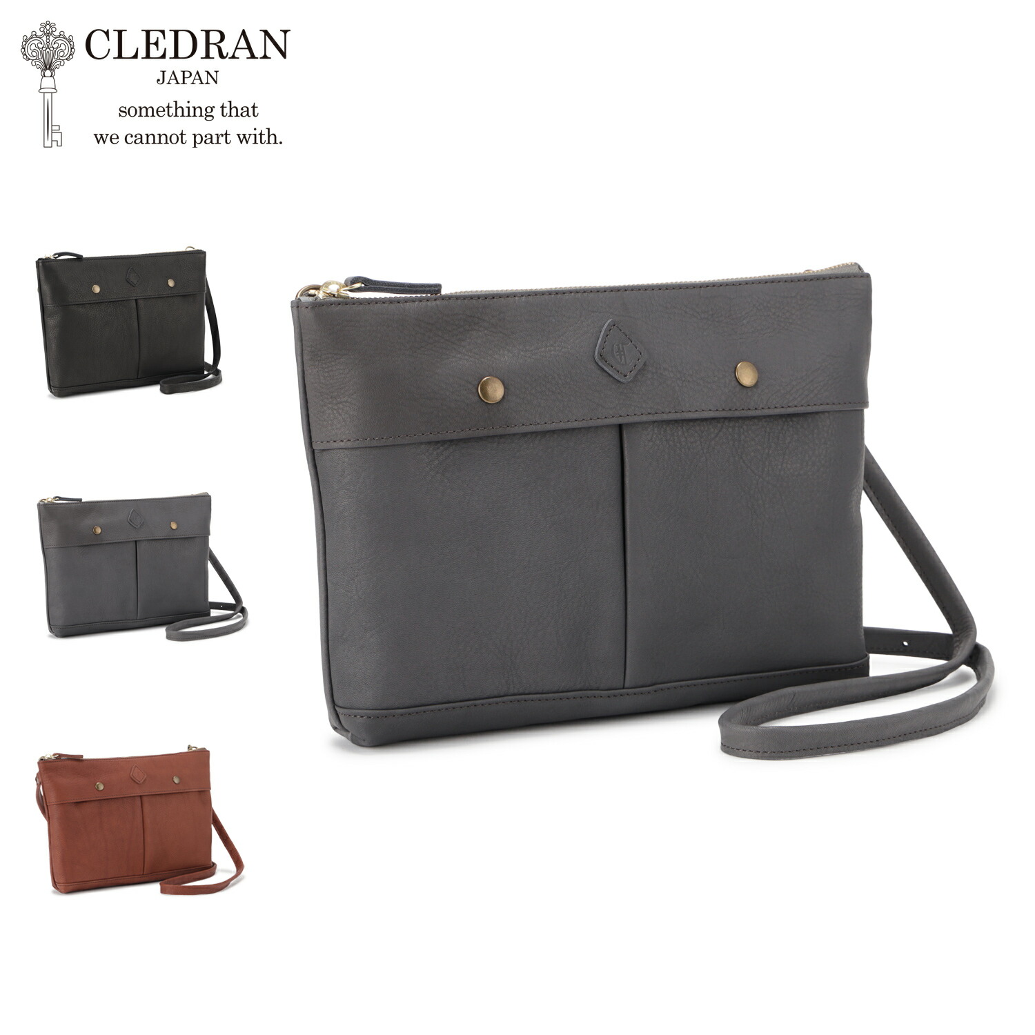 CLEDRAN GALE SHOULDER クレドラン バッグ ショルダーバッグ メンズ レディース 斜めがけ ブラック グレー ブラウン 黒 CL3990｜Goods Lab＋