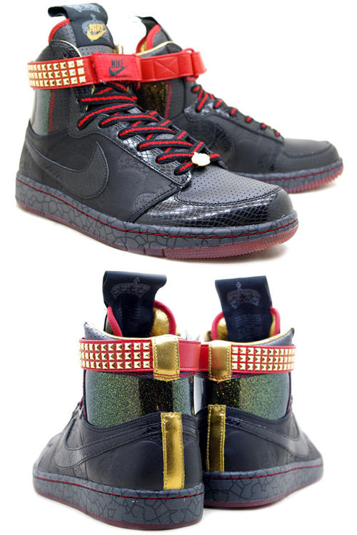 楽天市場 ナイキ Nike ダイナスティー スニーカー Dynasty High Premium Qk Le Mighty Crown 横浜 レゲエ15周年 横浜開港150周年記念モデル 36 001 ブラック メンズ Zzi 返品不可 Goods Lab