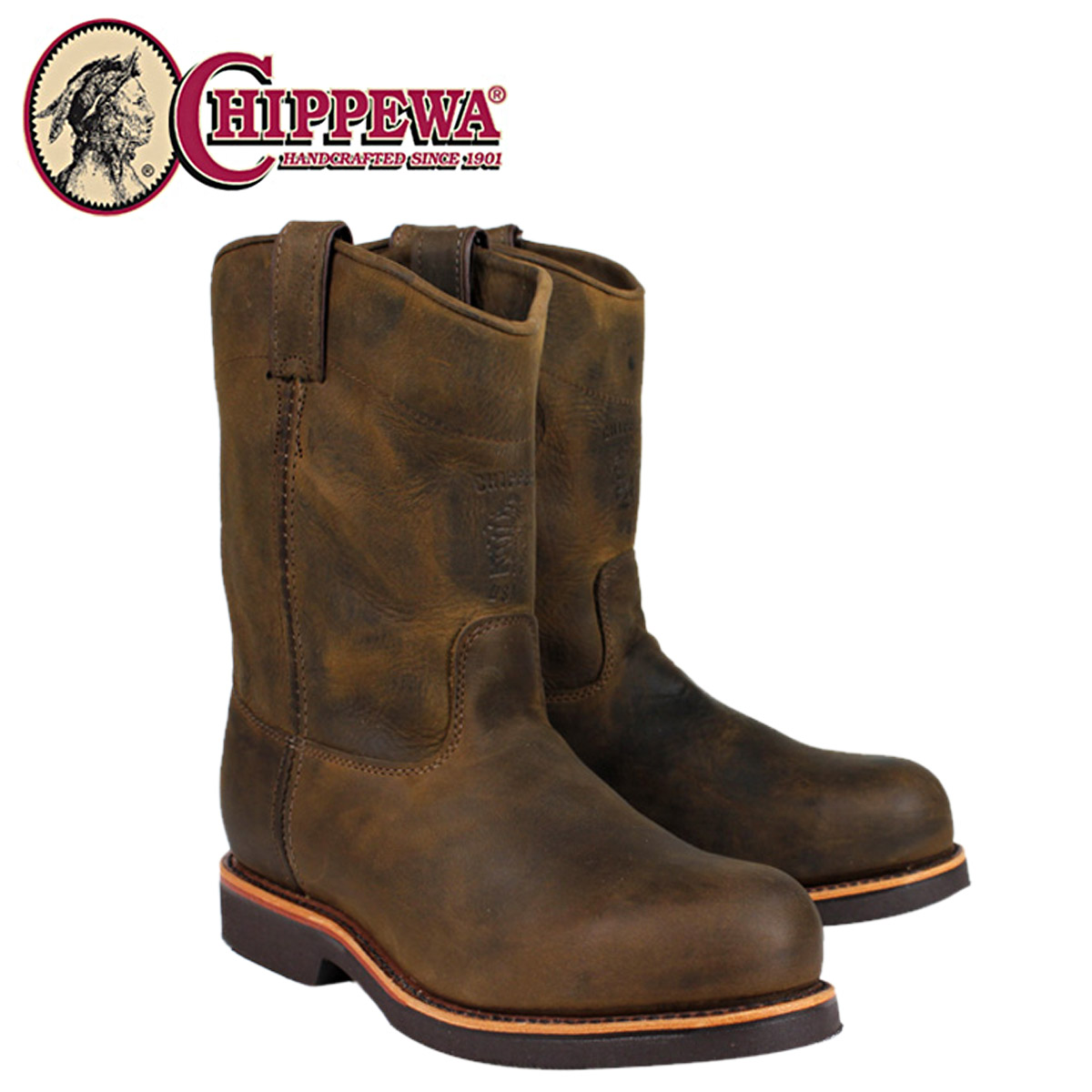 chippewa pull on boots