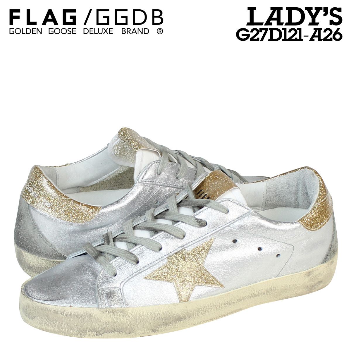 silver and gold golden goose