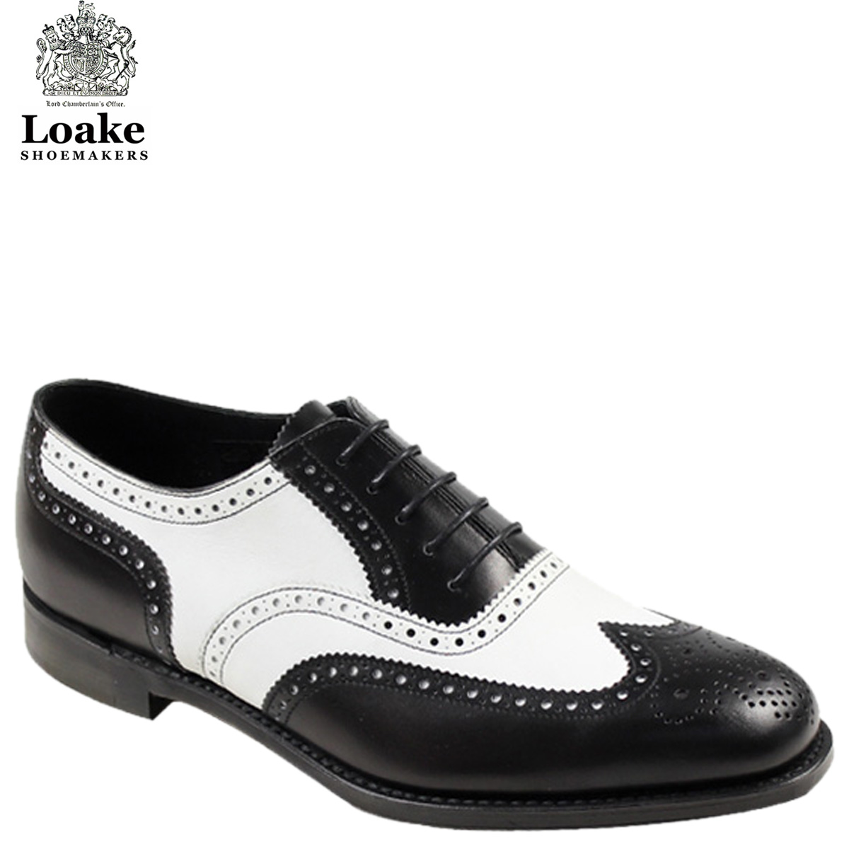 black and white wingtips shoes