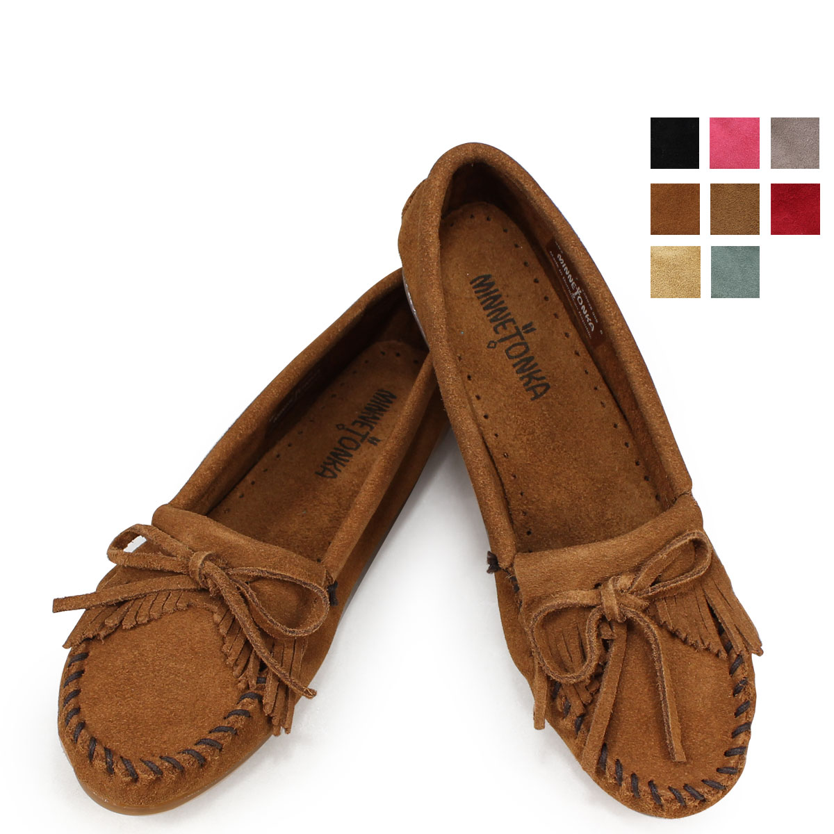 1944円 【受賞店舗】 MINNETONKA KILTY SUEDE MOC HARDSOLE ミネトンカ モカシン キルティ レディース スエード  ハードソール