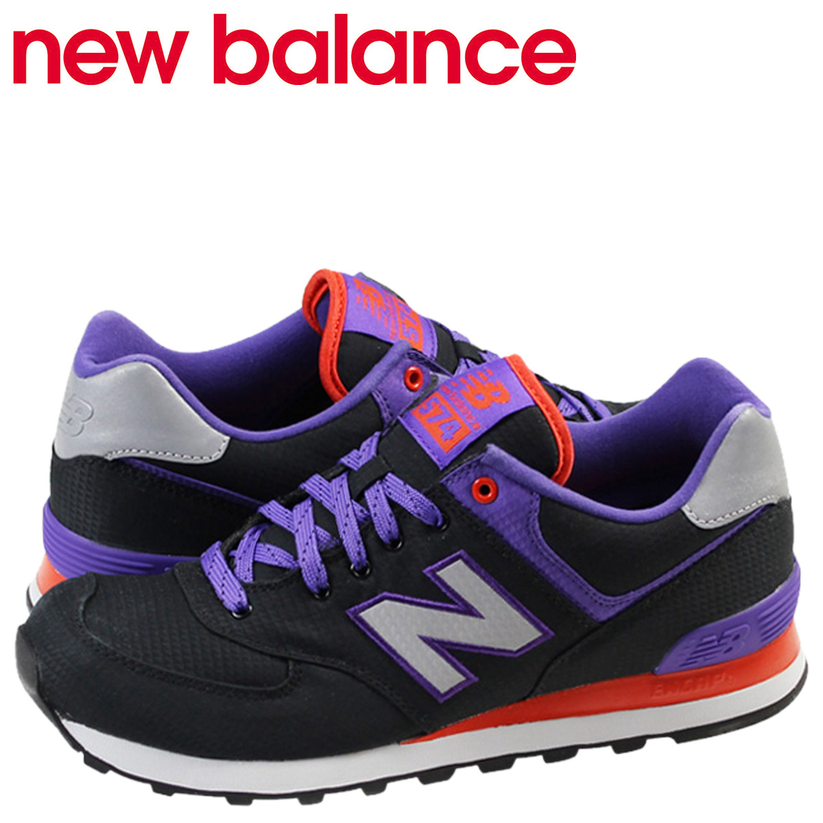 new balance 574 black purple