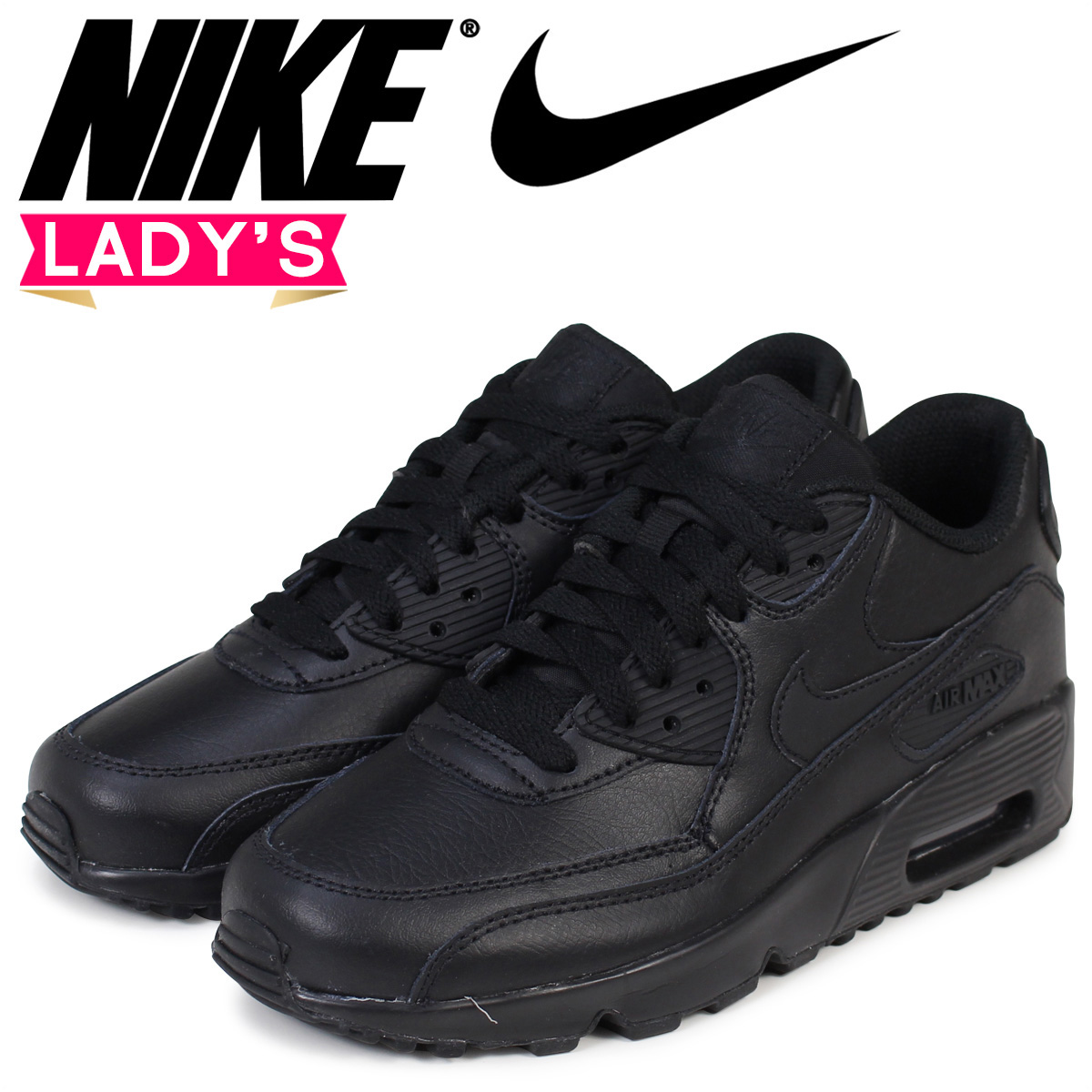 Whats up Sports: Nike Air Max Womens NIKE sneakers AIR MAX 90 LTR GS Air Max 833412-001 black ...