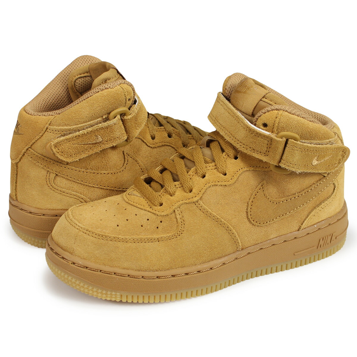 最大600円offクーポン ナイキ Nike スニーカー 701 エアフォース1 キッズ スニーカー Lv8 Air Force 1 Mid Lv8 Ps 701 ウィート Goods Lab 送料無料 あす楽対応 17cm 21cm ナイキ Nike エアフォース Air Force スニーカー