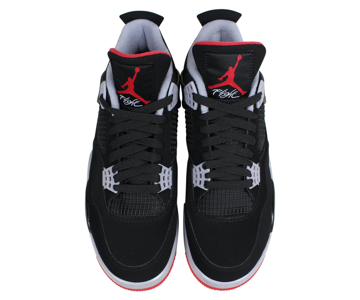 独創的 ナイキ Nike エアジョーダン4 レトロ スニーカー メンズ Air Jordan 4 Retro Bred ブラック 黒 060 激安単価で Mail Lmmarty Odns Fr