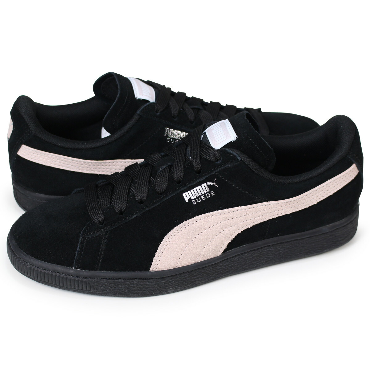 puma suede black sole