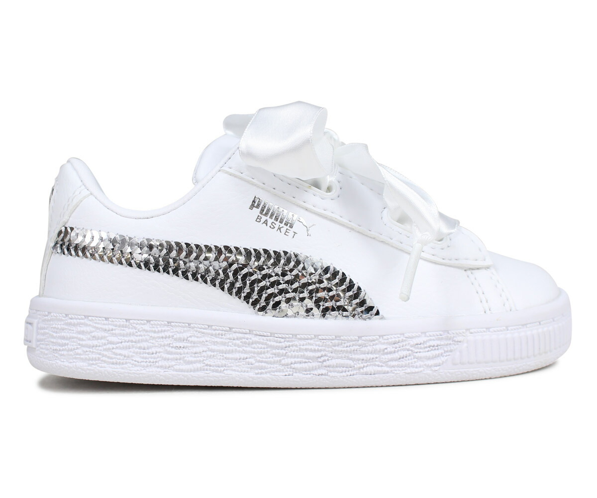 puma basket heart bling