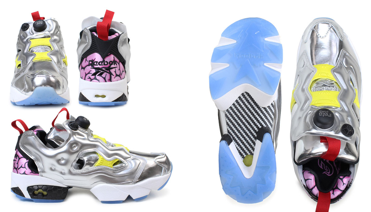 reebok insta pump fury mens silver