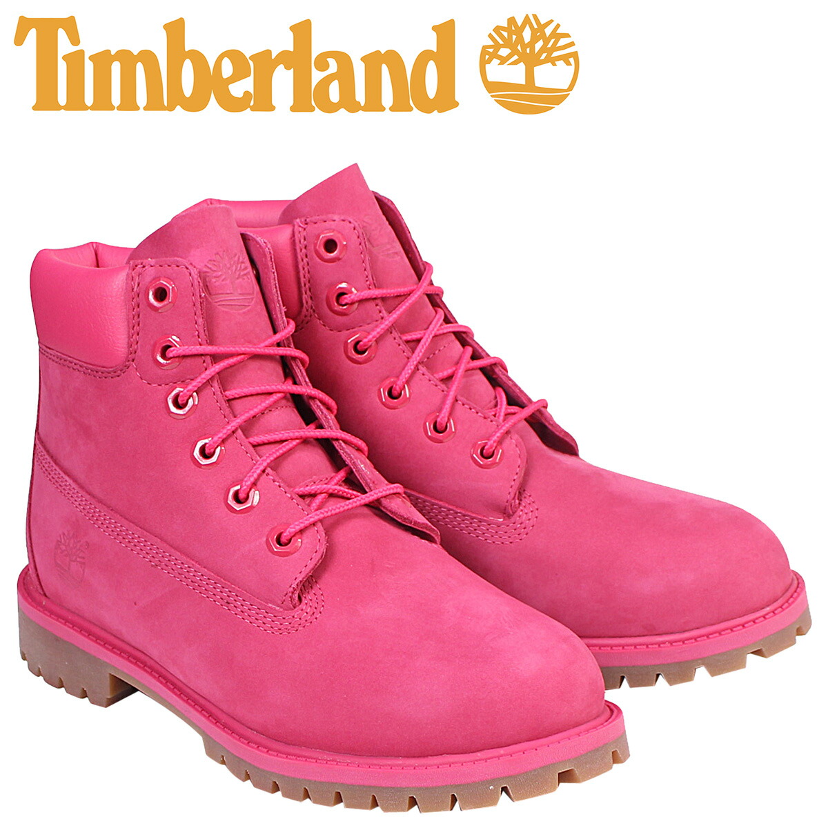 pink timberlands junior