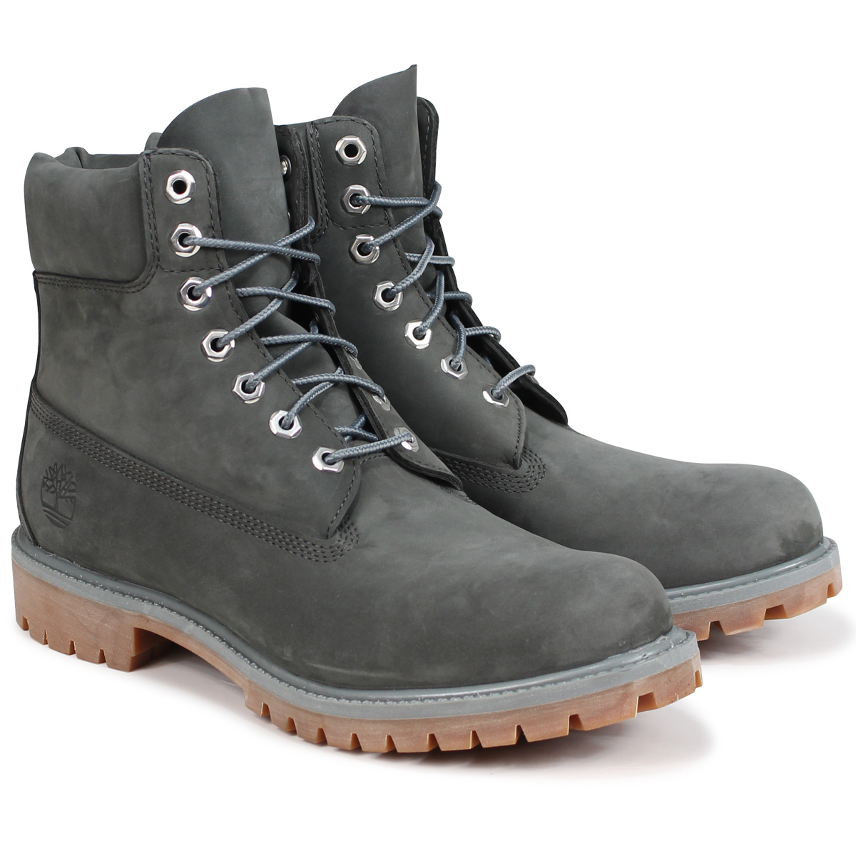 grey and black timberland boots