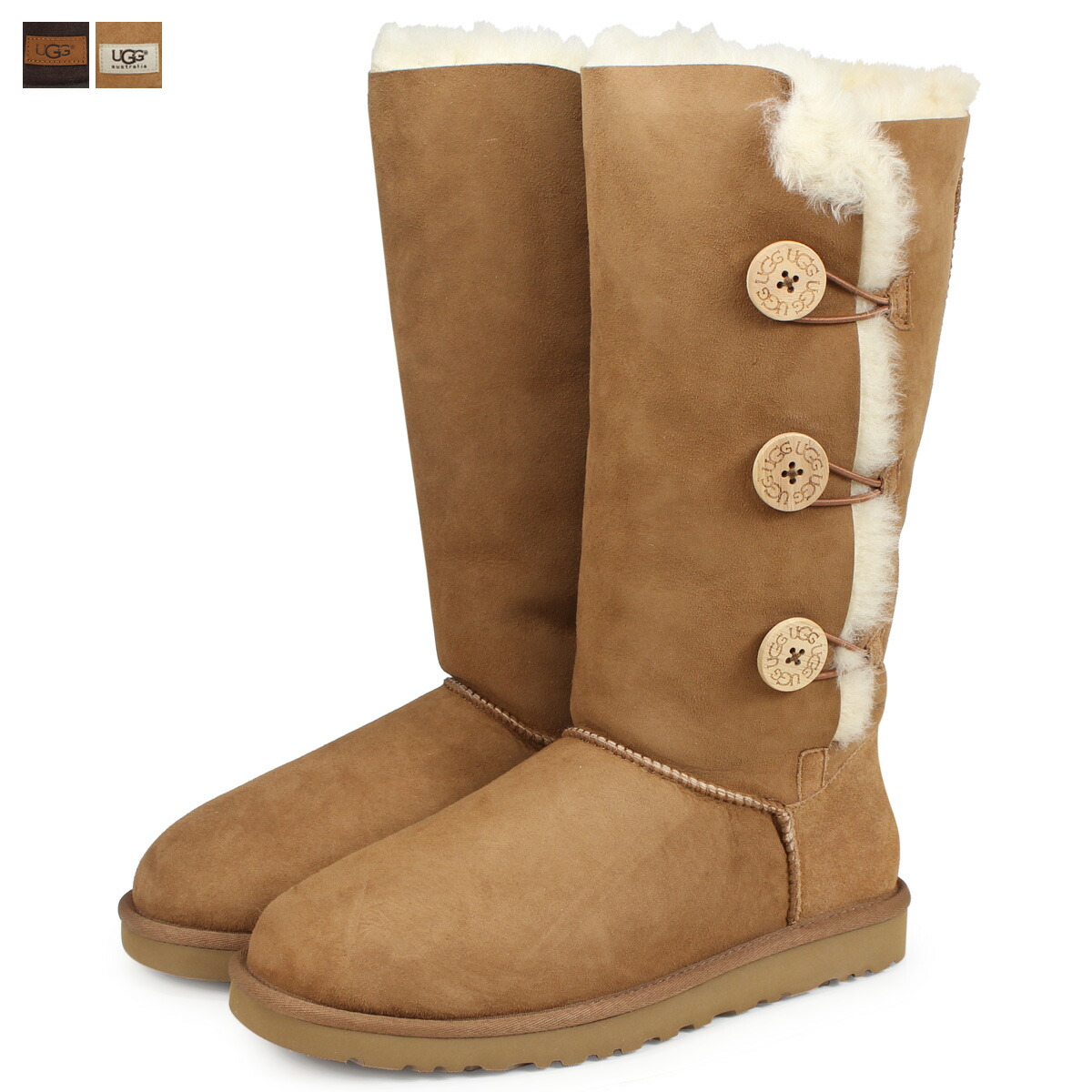 tan uggs with buttons