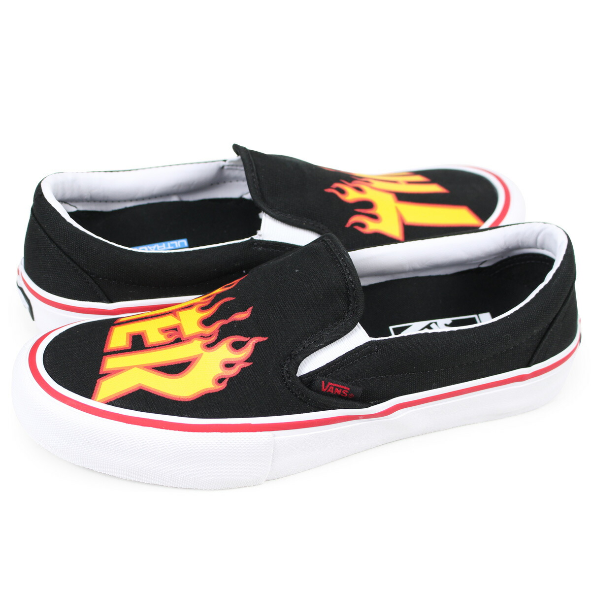 thrasher slip ons vans