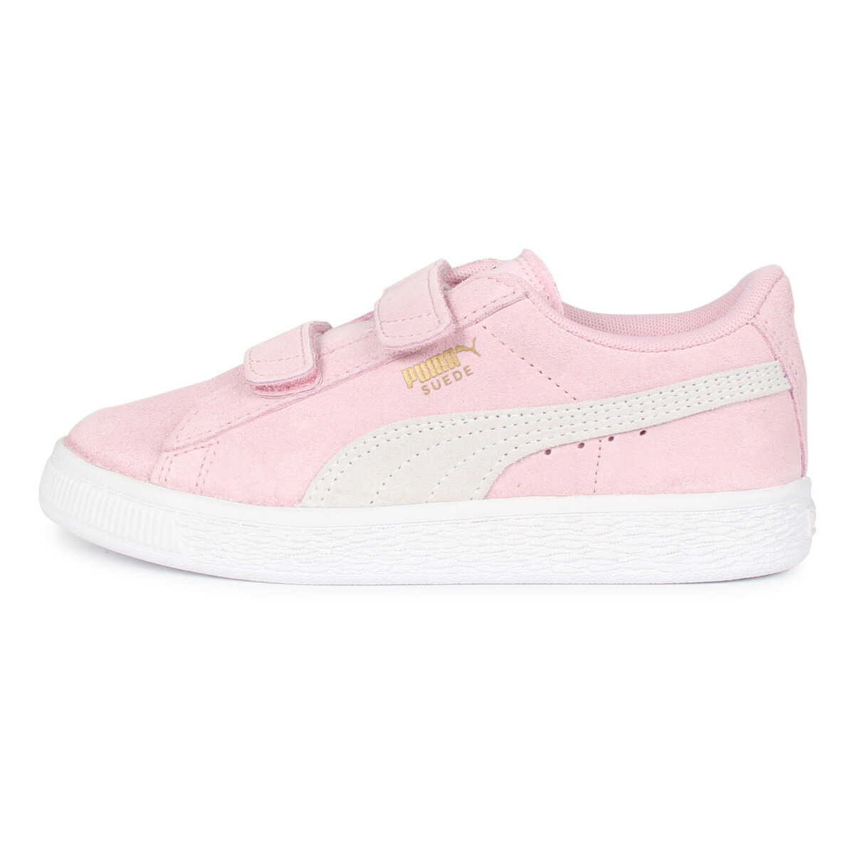 楽天市場 Puma Kids Suede 2 Strap プーマ スウェード 2ストラップ スニーカー キッズ ピンク 23 Goods Lab