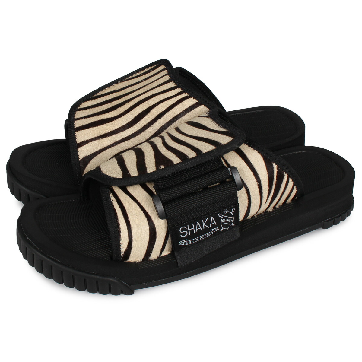 楽天市場 最大1000円offクーポン Shaka X Packer Cowhair シャカ サンダル スライドサンダル エックスパッカー カウヘアー メンズ レディース ゼブラ ホワイト 白 Goods Lab