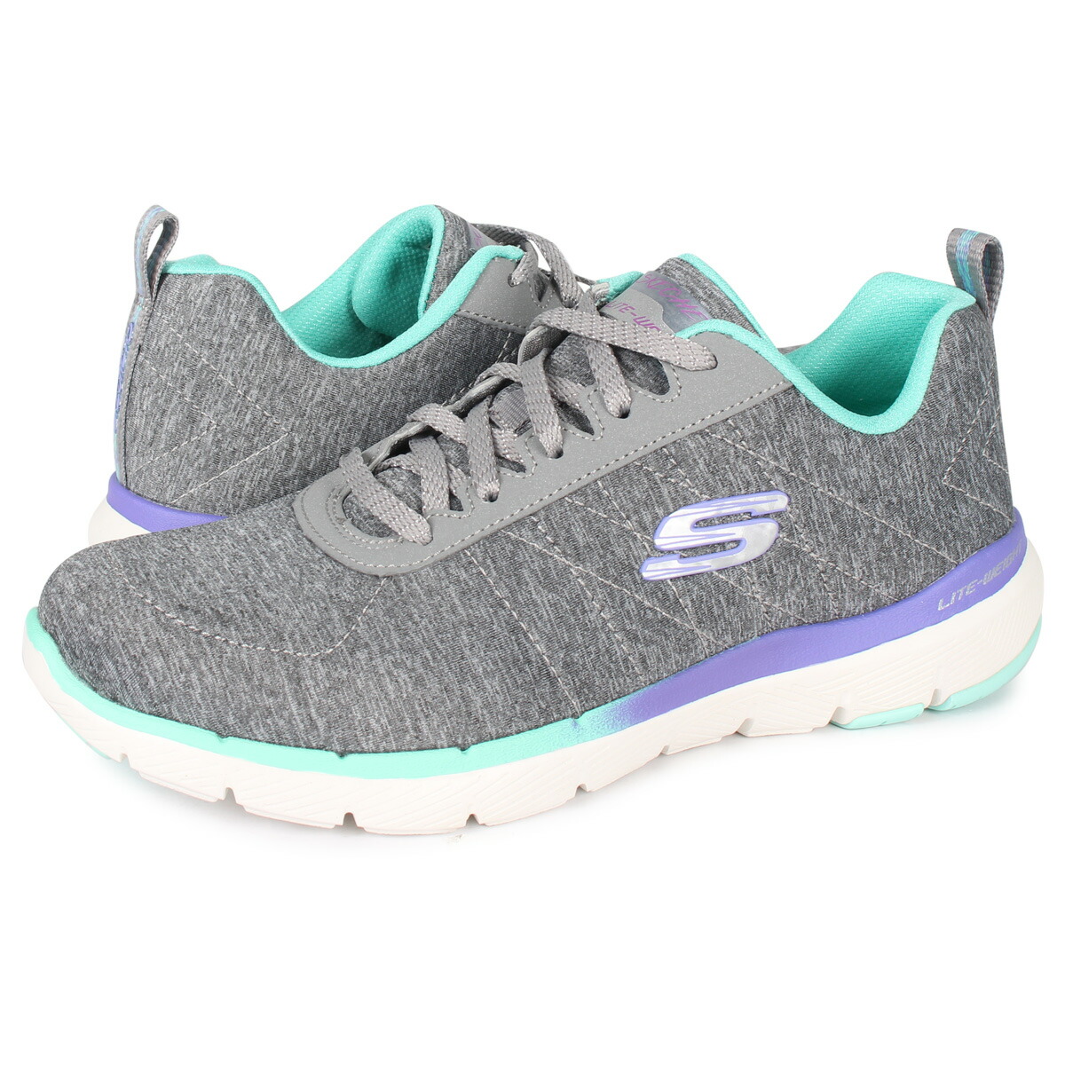 楽天市場 Skechers Flex Appeal 3 0 スケッチャーズ フレックス アピール スニーカー レディース グレー Gymt Goods Lab